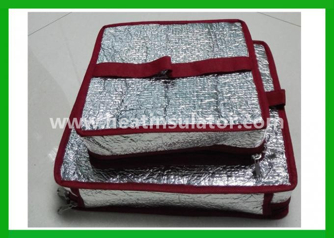 Foam Silver Insulated Foil Bags / Foil Cool Shield Cake Packaging Bag Box